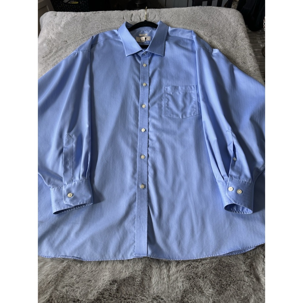 Joseph Abboud Mens classic Light Blue  dress shirt  Neck 22 34-35 sleeves